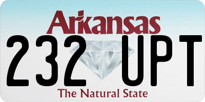 AR license plate 232UPT