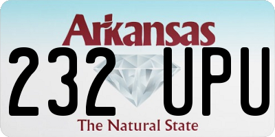 AR license plate 232UPU