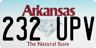 AR license plate 232UPV