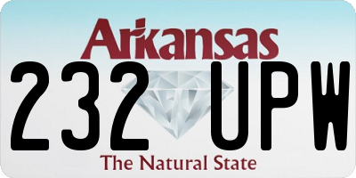 AR license plate 232UPW