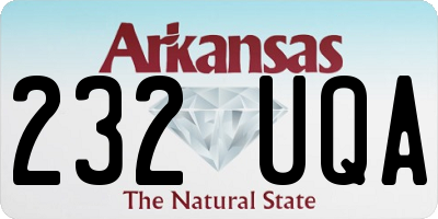 AR license plate 232UQA