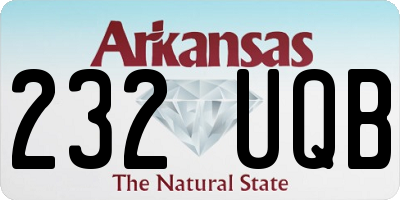 AR license plate 232UQB