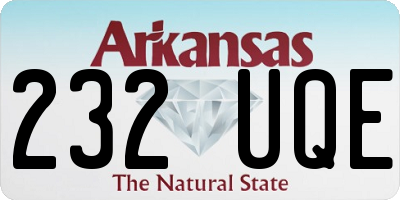 AR license plate 232UQE