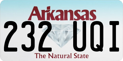 AR license plate 232UQI