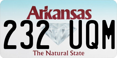 AR license plate 232UQM