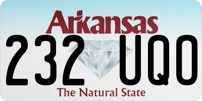 AR license plate 232UQO