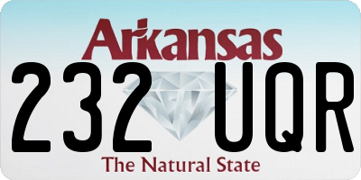 AR license plate 232UQR