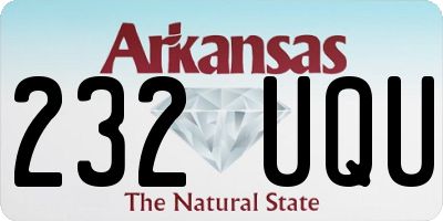 AR license plate 232UQU