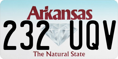 AR license plate 232UQV