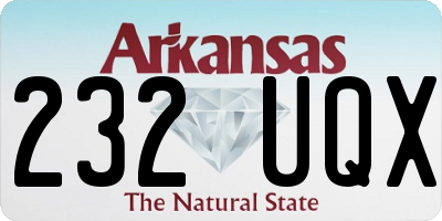 AR license plate 232UQX