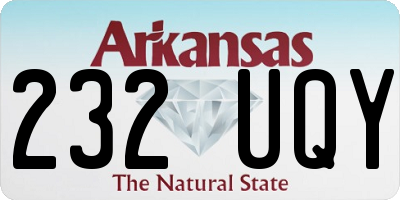 AR license plate 232UQY