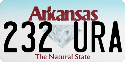 AR license plate 232URA