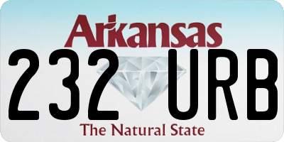 AR license plate 232URB