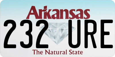 AR license plate 232URE