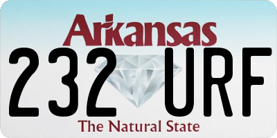 AR license plate 232URF