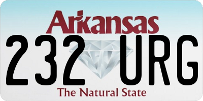 AR license plate 232URG