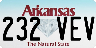 AR license plate 232VEV