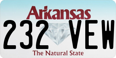 AR license plate 232VEW