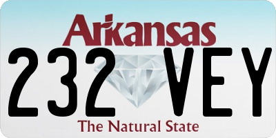 AR license plate 232VEY