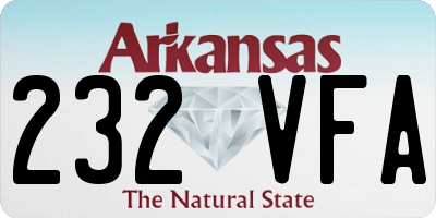 AR license plate 232VFA