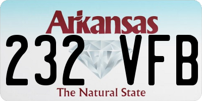 AR license plate 232VFB