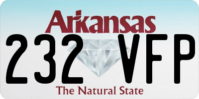 AR license plate 232VFP