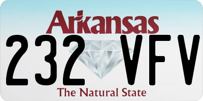 AR license plate 232VFV
