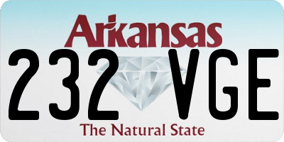 AR license plate 232VGE