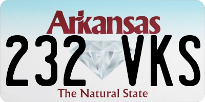 AR license plate 232VKS