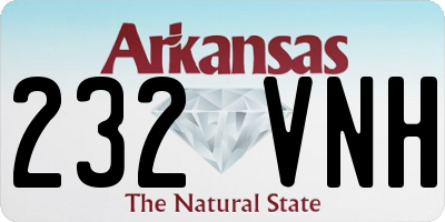 AR license plate 232VNH