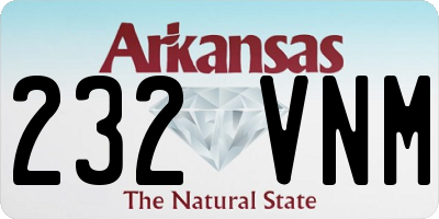 AR license plate 232VNM