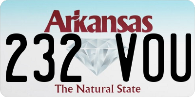 AR license plate 232VOU