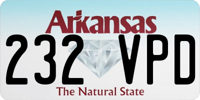 AR license plate 232VPD