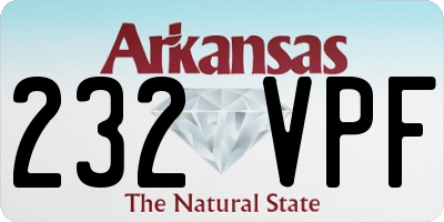 AR license plate 232VPF