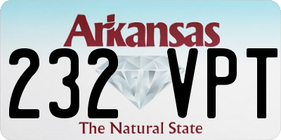 AR license plate 232VPT