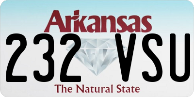 AR license plate 232VSU