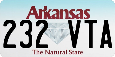AR license plate 232VTA