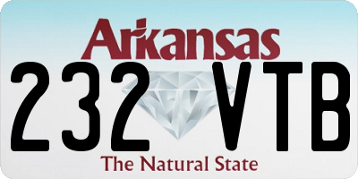 AR license plate 232VTB