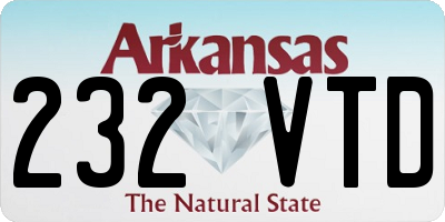 AR license plate 232VTD