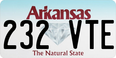 AR license plate 232VTE
