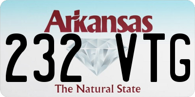AR license plate 232VTG