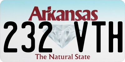 AR license plate 232VTH