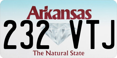 AR license plate 232VTJ