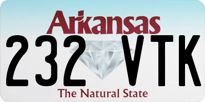 AR license plate 232VTK