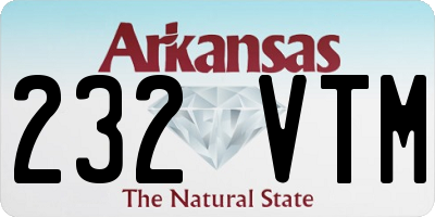 AR license plate 232VTM
