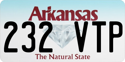 AR license plate 232VTP