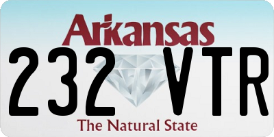 AR license plate 232VTR