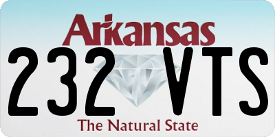 AR license plate 232VTS
