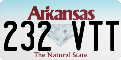 AR license plate 232VTT