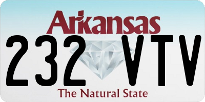 AR license plate 232VTV